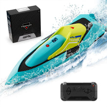 将图片加载到图库查看器，4DRC RC Boat, 2.4G High Speed Remote Control Boat Waterproof Racing Boats with USB Charging &amp; Low Battery Alarm for Kids and Adults Christmas Gifts
