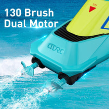 将图片加载到图库查看器，4DRC RC Boat, 2.4G High Speed Remote Control Boat Waterproof Racing Boats with USB Charging &amp; Low Battery Alarm for Kids and Adults Christmas Gifts
