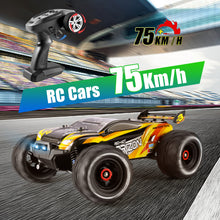 将图片加载到图库查看器，4drc 1:16 Large Scale RC Car 4WD 50KM/H High Speed Remote Control Car with Lights for Kids Adults,Off-Road Monster Crawler Truck Toy for Boys with 2 Batteries
