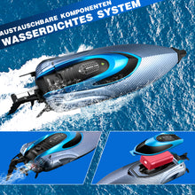 将图片加载到图库查看器，4DRC S3 High Speed RC Boats with LED Lights &amp; 2 Batteries, 30+ mph Remote Control Boat for Pools and Lakes, Capsize Recovery, Low Battery Reminder,2.4Ghz Racing Boats for Adults and Kids
