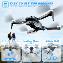 将图片加载到图库查看器，4DRC V28 Drone With 1080P Camera for Adults Foldable FPV RC Quadcopter Drone with Brushless Motor and 2 Batteries for Play outdoor black
