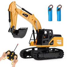 将图片加载到图库查看器，4DRC Remote Control Excavator 6 Channel Rechargeable RC Truck Construction Tractor Car Toys Lights Sounds,Toy Gift for Boys Girls Kids
