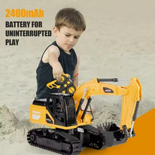 将图片加载到图库查看器，4DRC Remote Control Excavator 6 Channel Rechargeable RC Truck Construction Tractor Car Toys Lights Sounds,Toy Gift for Boys Girls Kids
