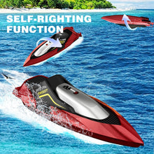 将图片加载到图库查看器，4DRC RC Boat, 2.4G High Speed Remote Control Boat Waterproof Racing Boats with USB Charging &amp; Low Battery Alarm for Kids and Adults Christmas Gifts, Red
