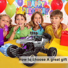 将图片加载到图库查看器，4DRC 1:12 Rc Car,off Road Truck Remote Control Car Metal Shell 2.4G 4WD,with 2 Batteries ,Cars for Boys&amp; Gift for Kids,Silver
