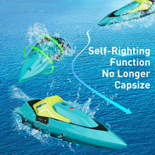 将图片加载到图库查看器，4DRC RC Boat, 2.4G High Speed Remote Control Boat Waterproof Racing Boats with USB Charging &amp; Low Battery Alarm for Kids and Adults Christmas Gifts
