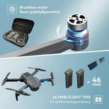 将图片加载到图库查看器，4DRC F12 GPS Drone with 4K Camera for Adults, Brushless Motor 5G Wifi Transmission FPV Live Video Drone 2 Btteries，White
