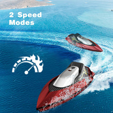 将图片加载到图库查看器，4DRC RC Boat, 2.4G High Speed Remote Control Boat Waterproof Racing Boats with USB Charging &amp; Low Battery Alarm for Kids and Adults Christmas Gifts, Red
