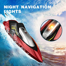 将图片加载到图库查看器，4DRC RC Boat, 2.4G High Speed Remote Control Boat Waterproof Racing Boats with USB Charging &amp; Low Battery Alarm for Kids and Adults Christmas Gifts, Red
