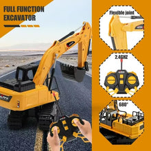 将图片加载到图库查看器，4DRC Remote Control Excavator 6 Channel Rechargeable RC Truck Construction Tractor Car Toys Lights Sounds,Toy Gift for Boys Girls Kids
