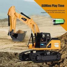 将图片加载到图库查看器，4DRC Remote Control Excavator 6 Channel Rechargeable RC Truck Construction Tractor Car Toys Lights Sounds,Toy Gift for Boys Girls Kids
