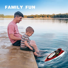 将图片加载到图库查看器，4DRC RC Boat, 2.4G High Speed Remote Control Boat Waterproof Racing Boats with USB Charging &amp; Low Battery Alarm for Kids and Adults Christmas Gifts, Red
