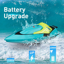 将图片加载到图库查看器，4DRC RC Boat, 2.4G High Speed Remote Control Boat Waterproof Racing Boats with USB Charging &amp; Low Battery Alarm for Kids and Adults Christmas Gifts
