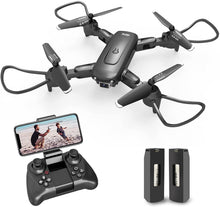 将图片加载到图库查看器，4DV12 Drone with 720P FPV Camera for Kids Adults RC Quadcopter Helicopter Toys 2 Batteries Black
