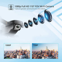 将图片加载到图库查看器，4DRC Drome with 1080P HD Camora for adutls and K ids, FPPV Live Vedio 2 Meduler Batteries Black
