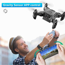 将图片加载到图库查看器，4DRC Mini Drone With 720p Camera for Kids and Adults, FPV Drone Beginners RC Foldable Live Video Quadcopter,3D Flips and Headless Mode,One Key Return,Altitude Hold,3 Modular Battery Black
