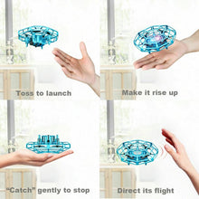 将图片加载到图库查看器，4DRC UFO Drone for Kids or Adults Easy Indoor Small UFO Toy Flying Ball Drone Toy for Boys and Girls (Blue and Red)
