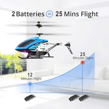 将图片加载到图库查看器，4DRC Remote Control Helicopter 2.4GHz 4DM5 RC Helicopters with Gyro for Beginner Toys Aircraft,3.5 Channel,LED Light,High&amp;Low Speed,2 Battery，Yellow Blue
