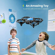 将图片加载到图库查看器，4DRC Drone Mini with 720P HD Camera for Adults and Children FPV Real-Time Video, 3 Modular Batteries，Blue
