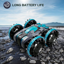 将图片加载到图库查看器，4DRC C9 RC Car for Kids Rotate 360° Spins &amp; Flips, 2.4 GHz 4WD Amphibious Remote Control Car Boat RC Monster Truck Stunt Car Vehicles Toys for 5-12 Year Old Boys Gifts
