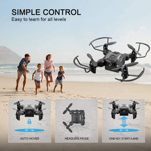 将图片加载到图库查看器，4DRC Mini Drone With 720p Camera for Kids and Adults, FPV Drone Beginners RC Foldable Live Video Quadcopter,3D Flips and Headless Mode,One Key Return,Altitude Hold,3 Modular Battery Black
