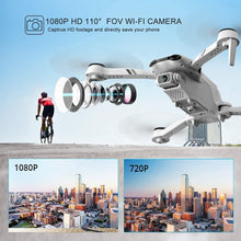 将图片加载到图库查看器，4DRC F10-1080P WiFi FPV Drone with 1080P HD Camera, Headless Mode/3D Flips, RC Quadcopter for Beginners，Grey
