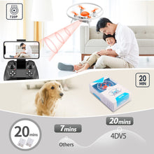 将图片加载到图库查看器，4DRC V5 Drone with 720P HD Camera for Adults and Kids, FPV Live Video 3 Batteries Orange
