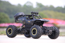 将图片加载到图库查看器，4DRC 1:12 Cars off Road Monster Truck Remote Control Car Metal Shell 2.4G 4WD Dual Motors,All Terrain Hobby Truck with 2 Batteries Black
