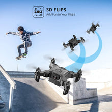 将图片加载到图库查看器，4DRC V2 Foldable Mini Drone for Kids Beginners With Altitude Hold Headless Mode 3D Flips One-click takeoff 3 Batteries Black
