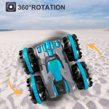 将图片加载到图库查看器，4DRC C9 RC Car for Kids Rotate 360° Spins &amp; Flips, 2.4 GHz 4WD Amphibious Remote Control Car Boat RC Monster Truck Stunt Car Vehicles Toys for 5-12 Year Old Boys Gifts
