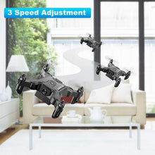 将图片加载到图库查看器，4DRC V2 Foldable Mini Drone for Kids Beginners With Altitude Hold Headless Mode 3D Flips One-click takeoff 3 Batteries Black
