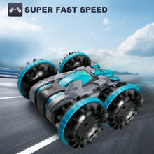 将图片加载到图库查看器，4DRC C9 RC Car for Kids Rotate 360° Spins &amp; Flips, 2.4 GHz 4WD Amphibious Remote Control Car Boat RC Monster Truck Stunt Car Vehicles Toys for 5-12 Year Old Boys Gifts
