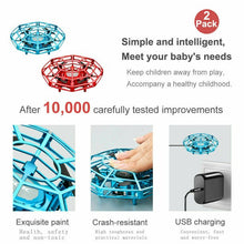 将图片加载到图库查看器，4DRC UFO Drone for Kids or Adults Easy Indoor Small UFO Toy Flying Ball Drone Toy for Boys and Girls (Blue and Red)
