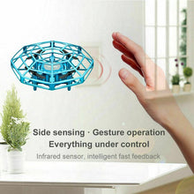 将图片加载到图库查看器，4DRC UFO Drone for Kids or Adults Easy Indoor Small UFO Toy Flying Ball Drone Toy for Boys and Girls (Blue and Red)
