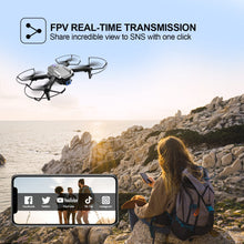 将图片加载到图库查看器，4DRC Drone with Camera for Kids,1080P FPV HD Camera Video Drone for Adults Beginner,Foldable RC Quadcopter ，Silver
