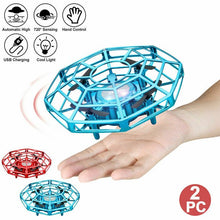 将图片加载到图库查看器，4DRC UFO Drone for Kids or Adults Easy Indoor Small UFO Toy Flying Ball Drone Toy for Boys and Girls (Blue and Red)
